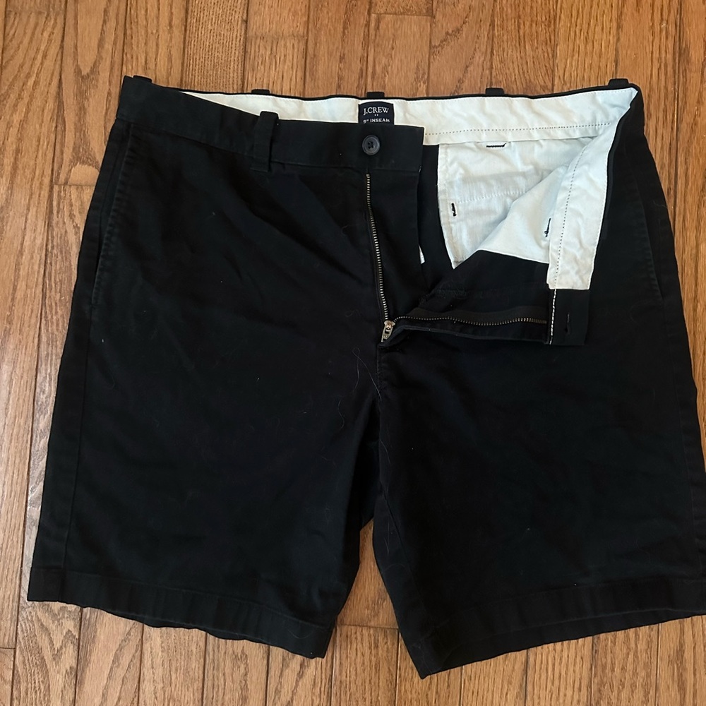 J. Crew Men's Classic Black Flat Front Shorts